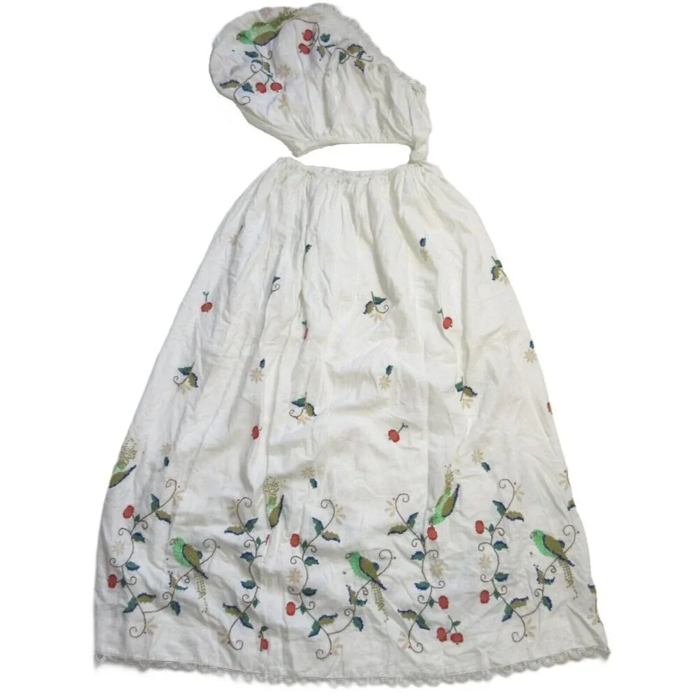 NWT FARM Rio Pitanga Maxi in Off-white Embroidered One Shoulder Cut-out Dress M - Picture 5 of 7